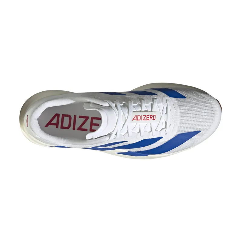 Adidas Men's Adizero Evo SL Cloud White/Royal Blue/Pure Ruby-6