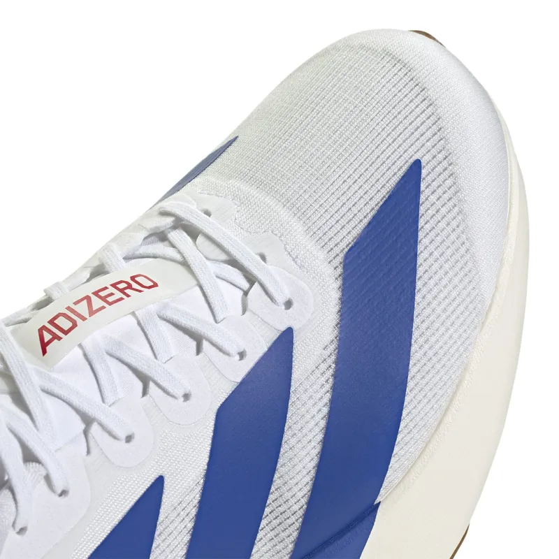 Adidas Men's Adizero Evo SL Cloud White/Royal Blue/Pure Ruby-5