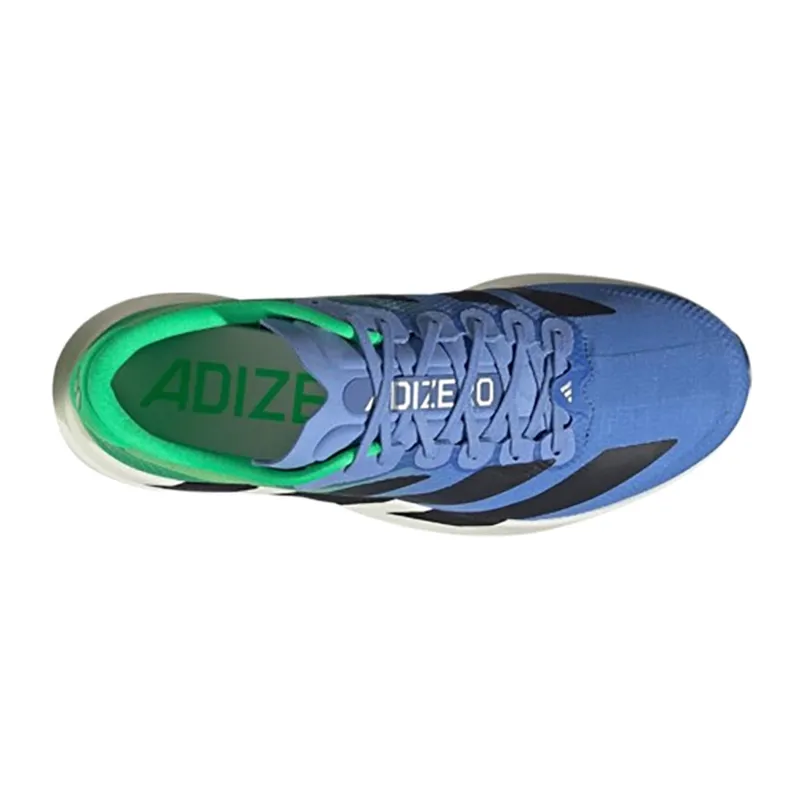 Adidas Men's Adizero Evo SL Woven Blue Fusion/Night Grey/Solar Lime-4