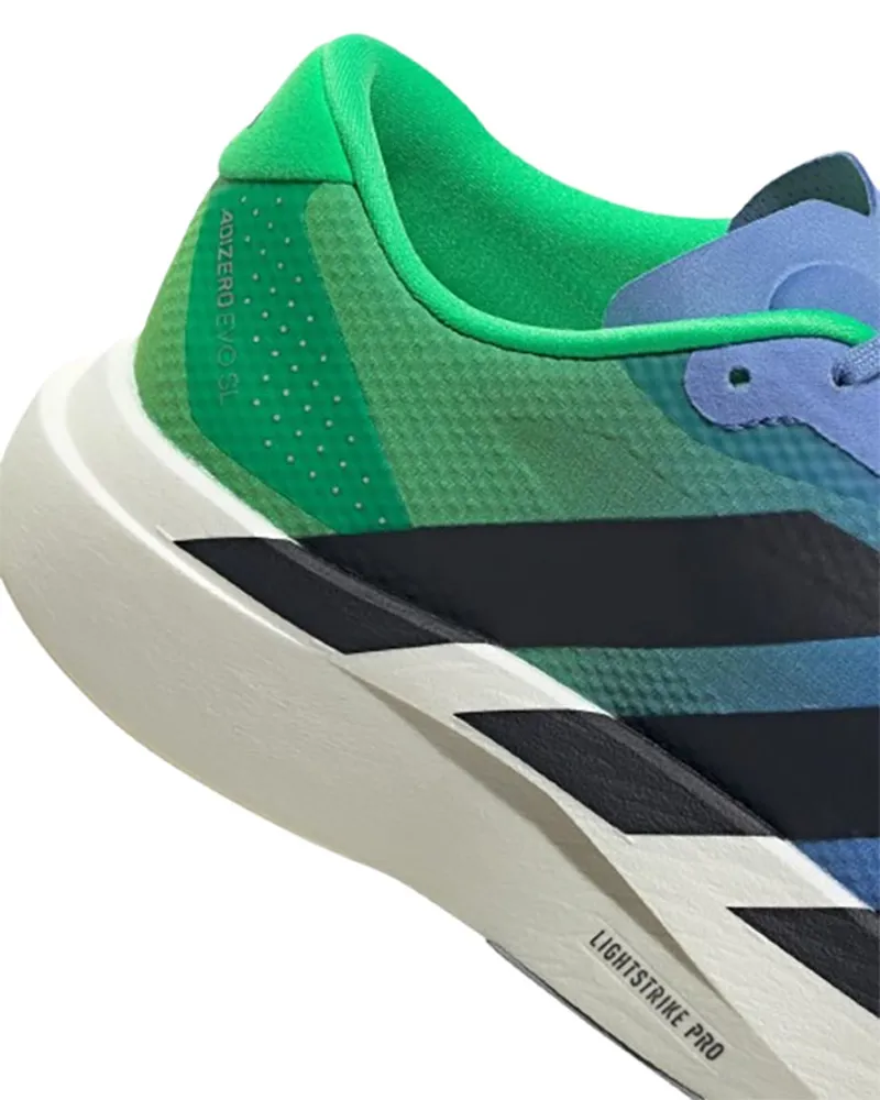 Adidas Men's Adizero Evo SL Woven Blue Fusion/Night Grey/Solar Lime-2