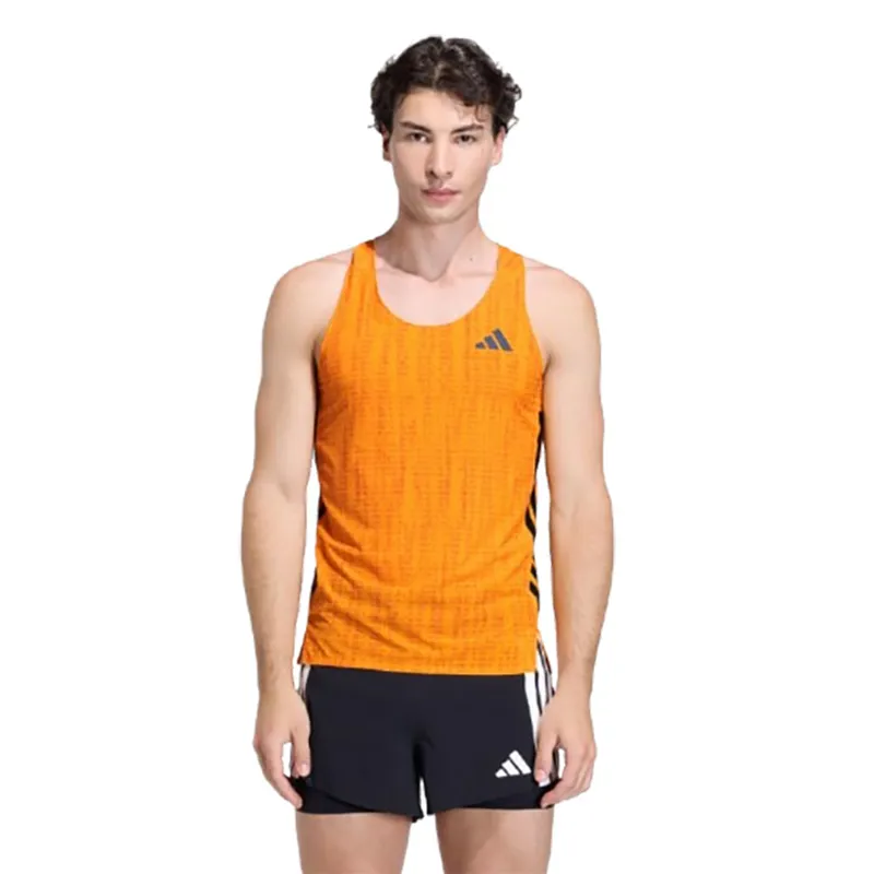 Adidas Men's Adizero Singlet Orange-1