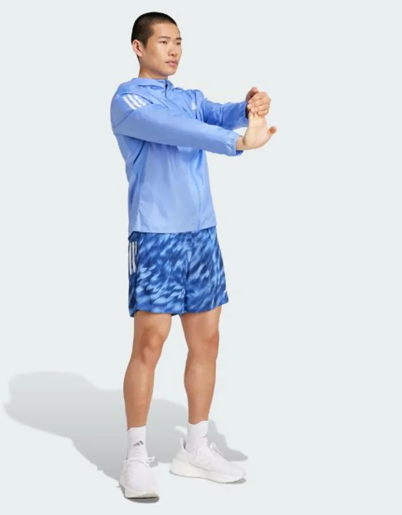 Adidas OTR Slim Fit Running Jacket in Blue Fusion-2