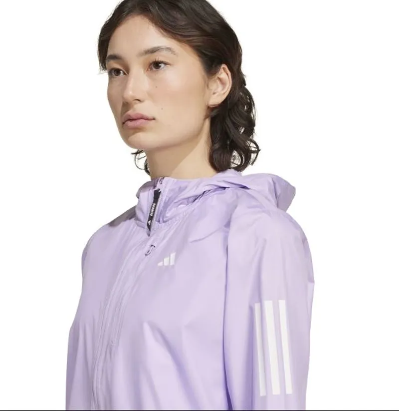Adidas OTR Slim Fit Running Jacket in Powder Plum-2