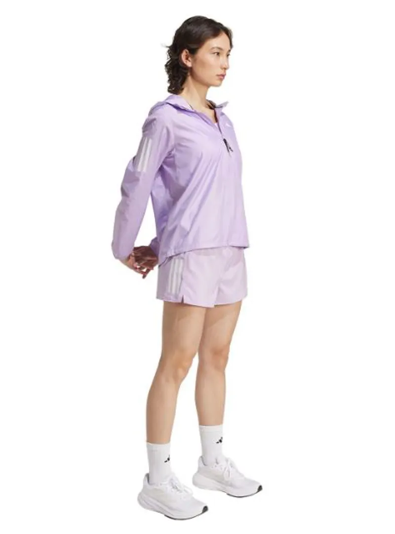 Adidas OTR Slim Fit Running Jacket in Powder Plum-3