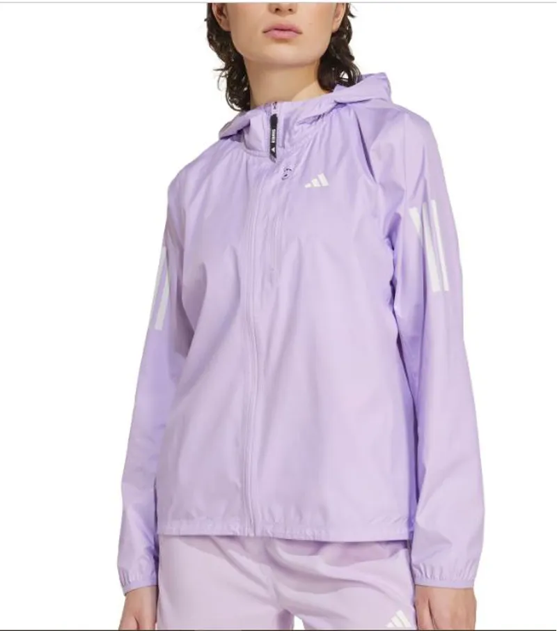 Adidas OTR Slim Fit Running Jacket in Powder Plum