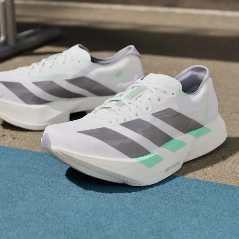 Adidas Women's Adizero Adios Pro 4 Cloud White/Iron Metallic/Pulse Mint-10