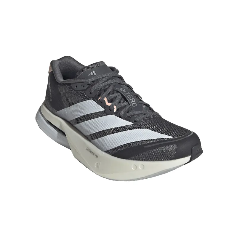 Adidas Women's Adizero Boston 13 Grey Five/White/Haze Coral-2
