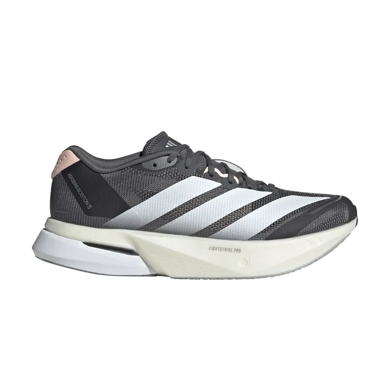 Adidas Women's Adizero Boston 13 Grey Five/White/Haze Coral