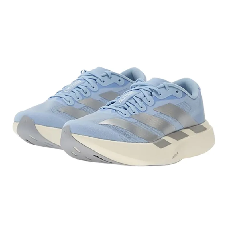 Adidas Women's Adizero Evo SL Glow Blue/Silver Metallic/Cloud White-2