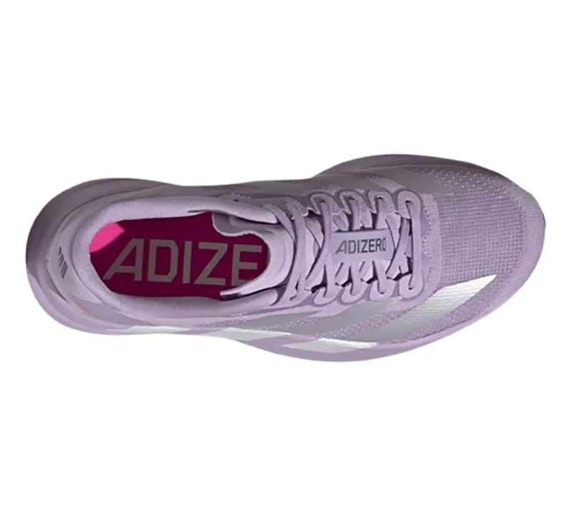 Adidas Women's Adizero Evo SL Powder Plum/Zero Metalic/Shock Pink-6