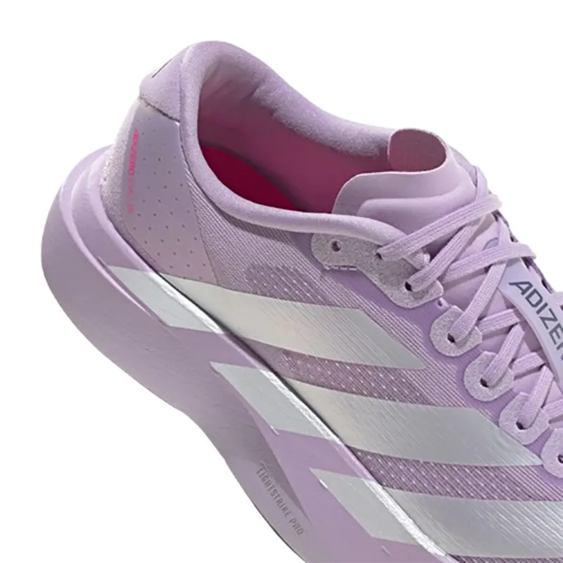 Adidas Women's Adizero Evo SL Powder Plum/Zero Metalic/Shock Pink-5