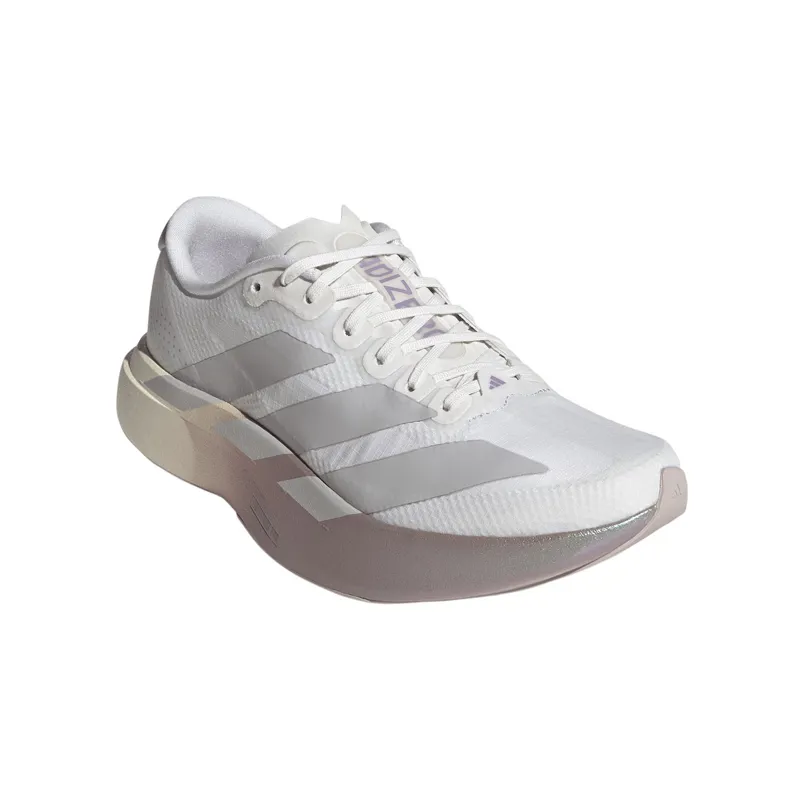 Adidas Women's Adizero Evo SL Woven Crystal White/Grey Two/Matt Purple Met-2