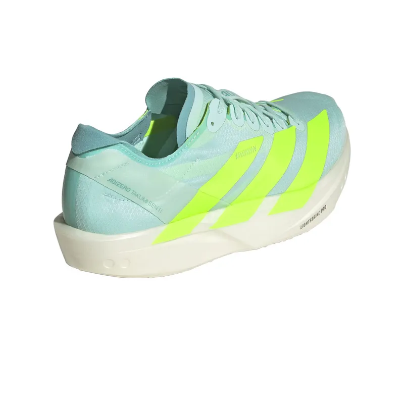 Adidas Women's Adizero Takumi Sen 11 Flash Aqua/Zero Metallic/Mint Ton-3