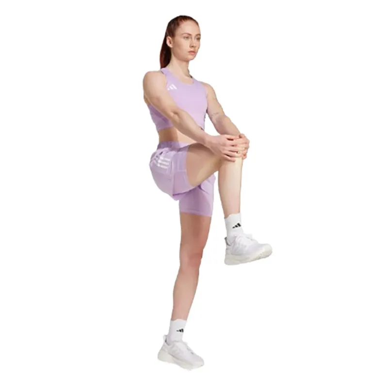 Adidas Women's Own the Run Climacool 2in1 Shorts Purple-3