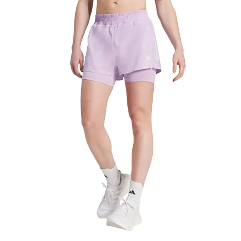 Adidas Women's Own the Run Climacool 2in1 Shorts Purple-1