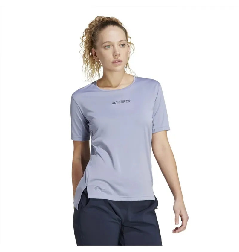 Adidas Women's Terrex Multi Tee Silver/Purple-4