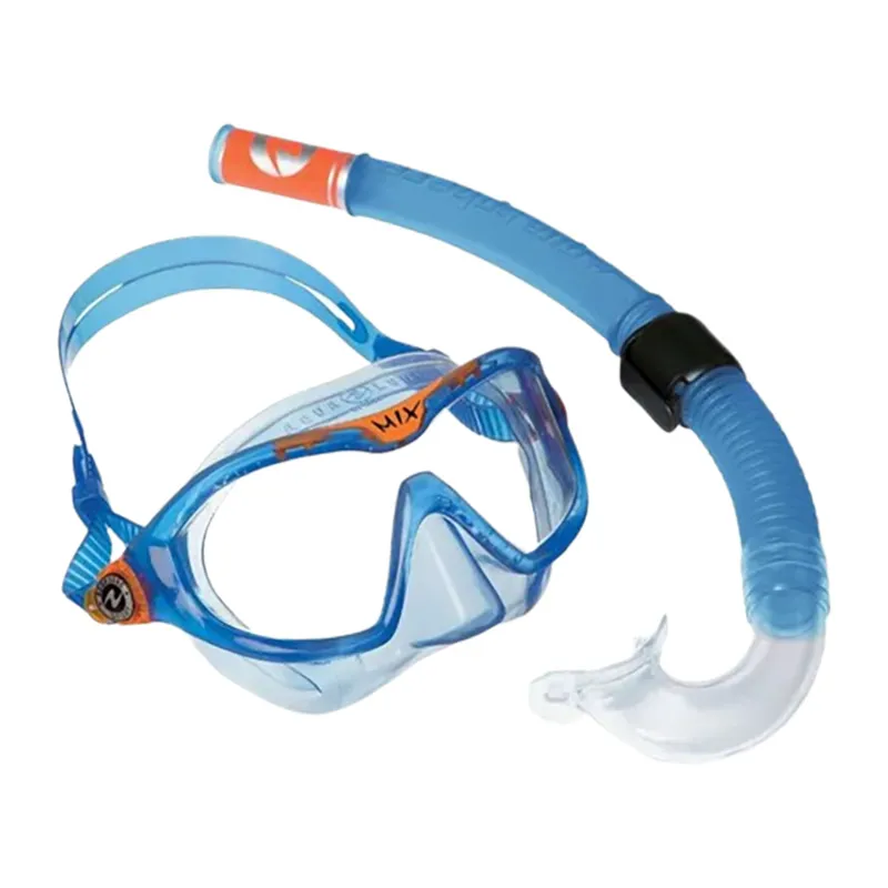 Aqua Lung Mix Combo Set Mask Snorkel Blue Small