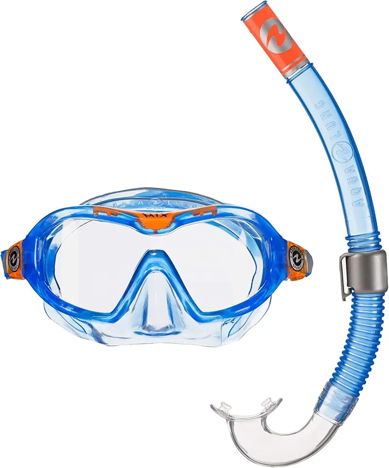 Aqua Lung Mix Combo Set Mask Snorkel Blue Small-1