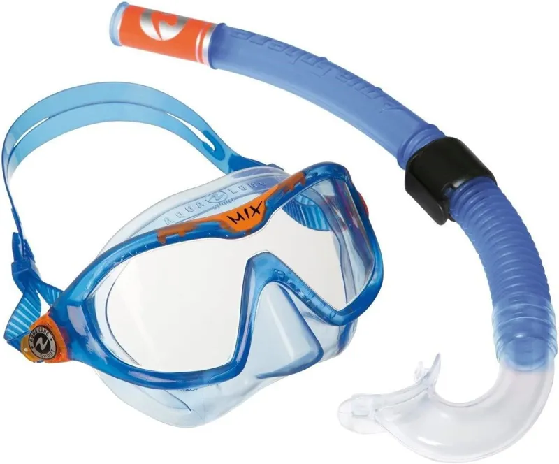 Aqua Lung Mix Combo Set Mask Snorkel Blue Small