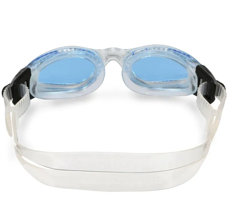 Aqua Sphere Kaiman Compact Swimming Goggles Blue Lens Transparent Grey-3