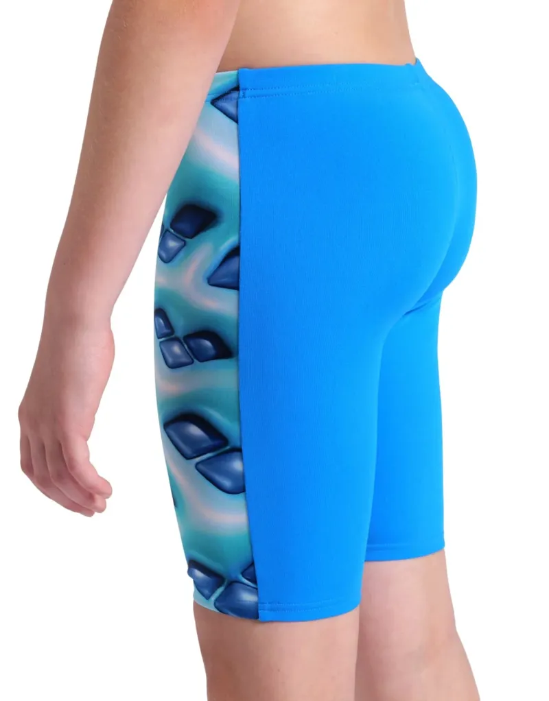 Arena Boys Logo Graphic Swim Jammer Blue River/Water-5