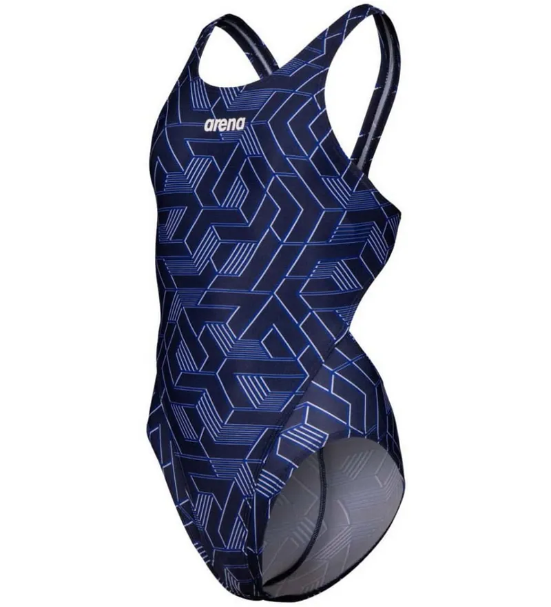 Arena Girls Escape Swim Tech Back Swimsuit Team Navy-2
