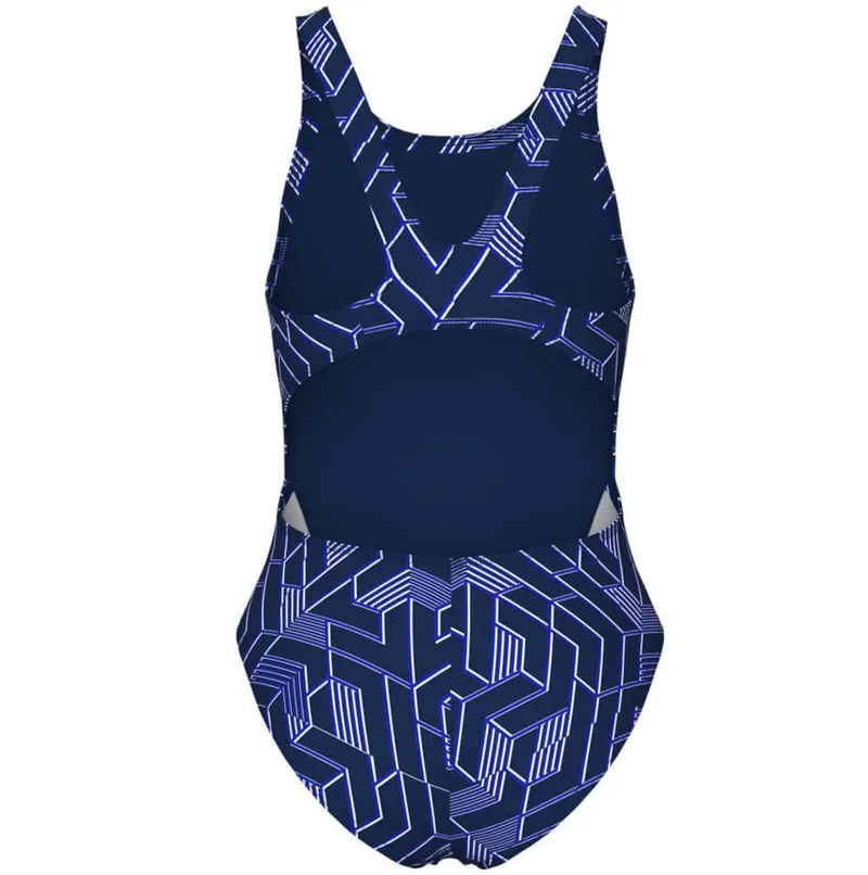 Arena Girls Escape Swim Tech Back Swimsuit Team Navy-1