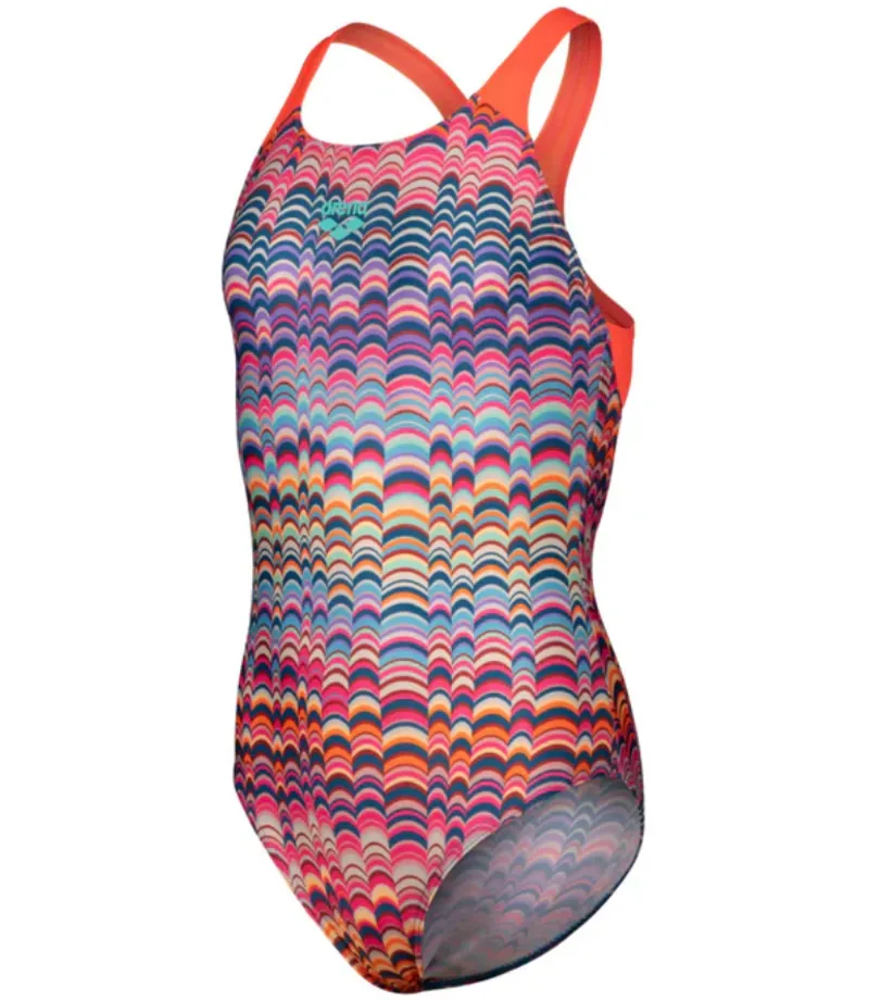 Arena Girls Ondulation Pro Back Swimsuit Violet/Coral