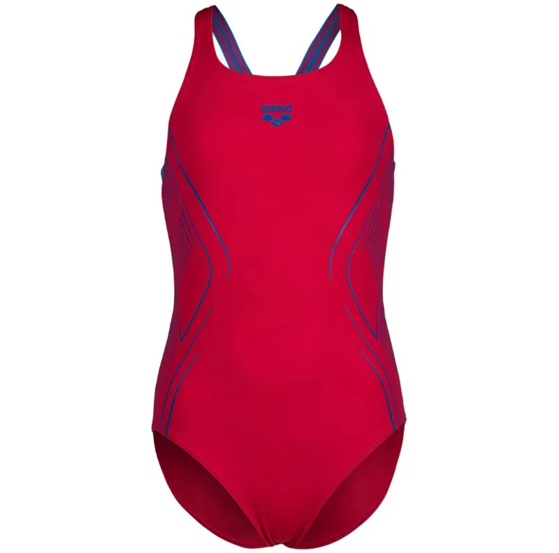 Arena Girl's Reflecting Swim Pro Back Swimsuit Freak Rose/Blue River-2