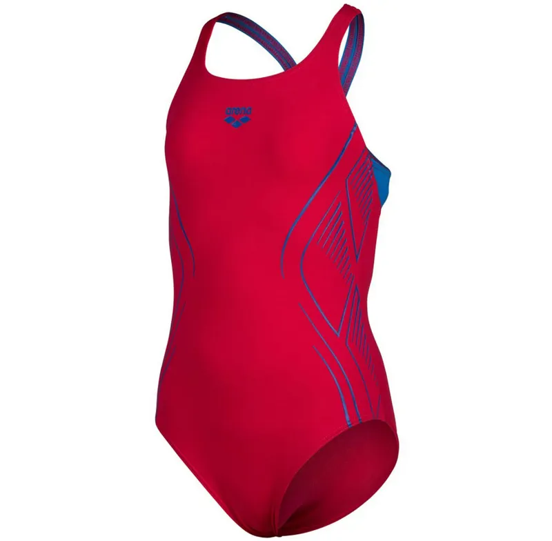 Arena Girl's Reflecting Swim Pro Back Swimsuit Freak Rose/Blue River