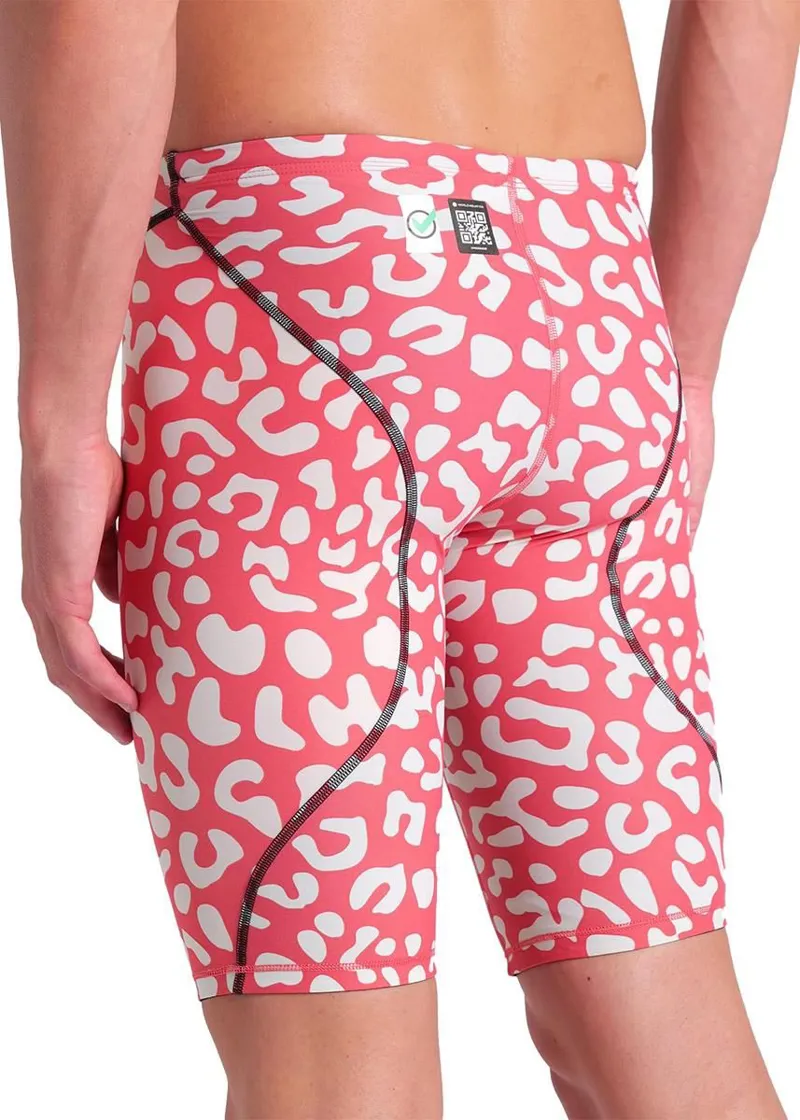 Arena Men's Powerskin ST Next Jammer LTD Leopard Skin Geranium-4