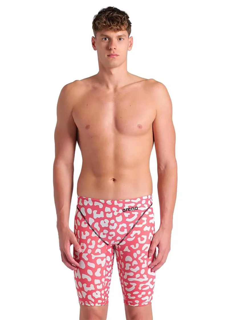 Arena Men's Powerskin ST Next Jammer LTD Leopard Skin Geranium