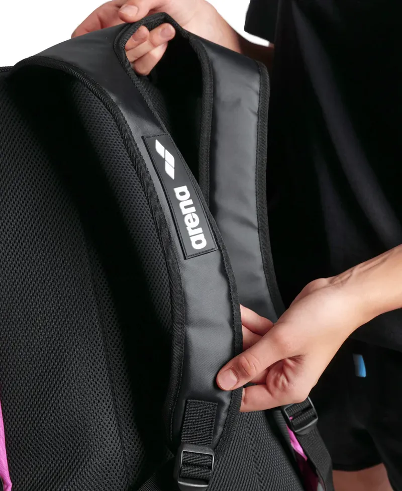 Arena Spiky III Backpack 45L Allover Print Shocking Pink-5