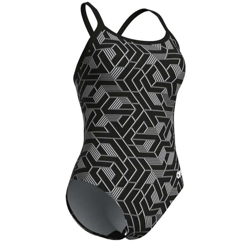 Arena Women's Escape Swimsuit Lightdrop Back Swimsuit Black/Team Black