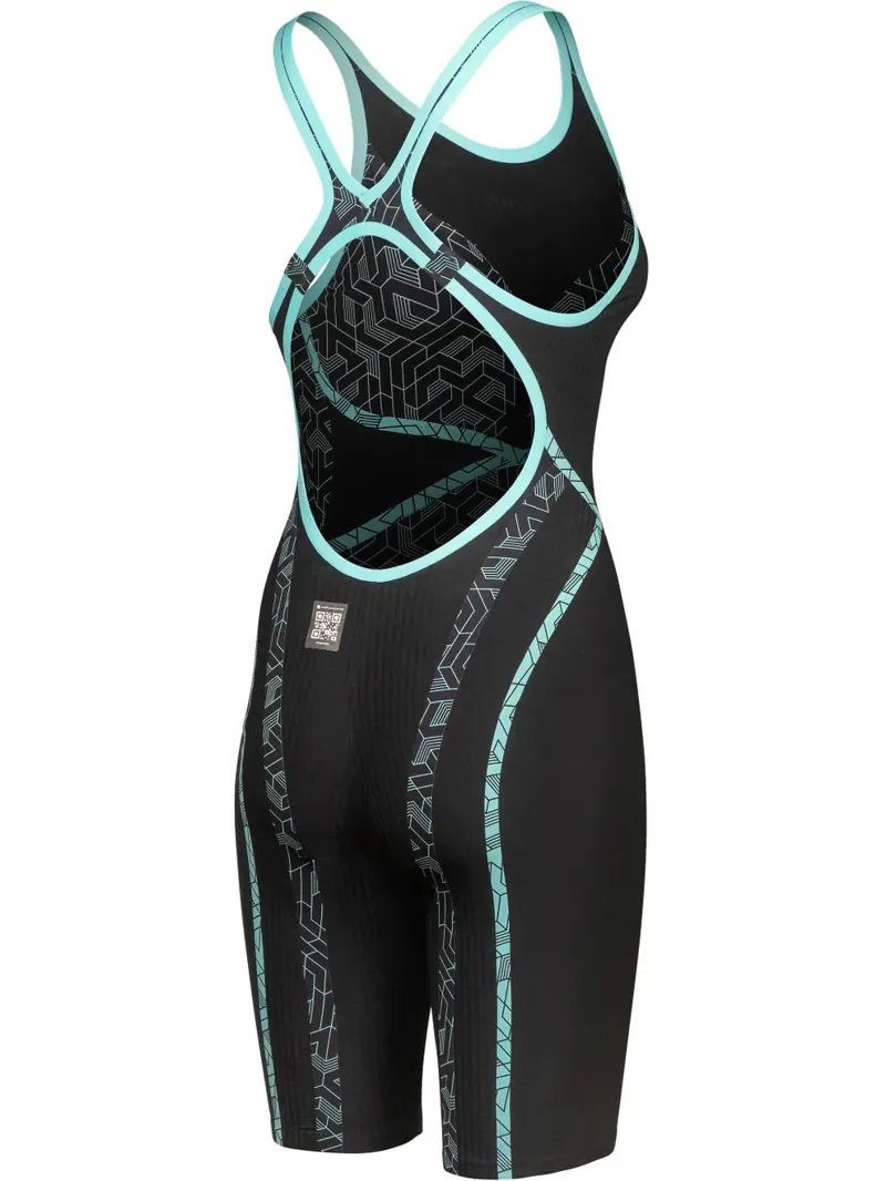 Arena Women's Powerskin Primo SL Openback Kneesuit Black/Teal-5