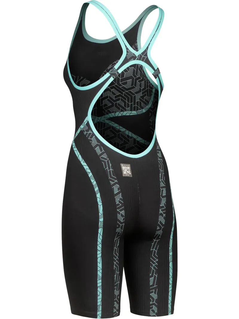 Arena Women's Powerskin Primo SL Openback Kneesuit Black/Teal-4