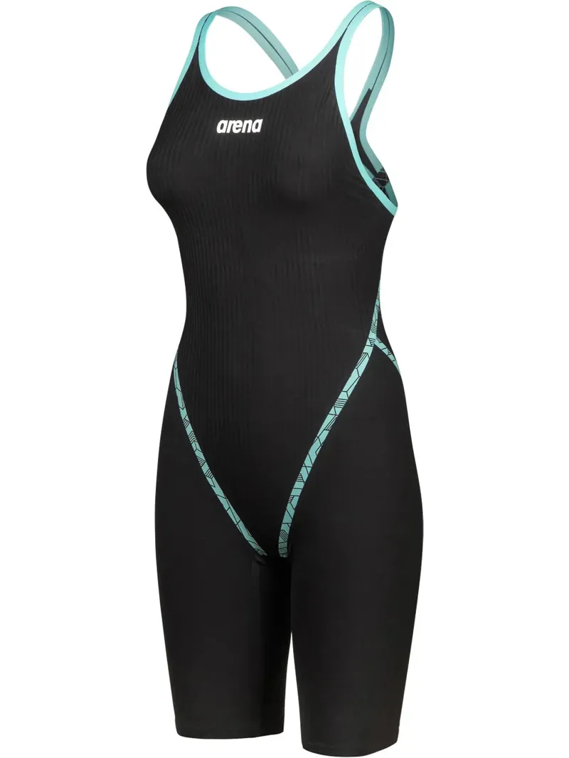Arena Women's Powerskin Primo SL Openback Kneesuit Black/Teal-2