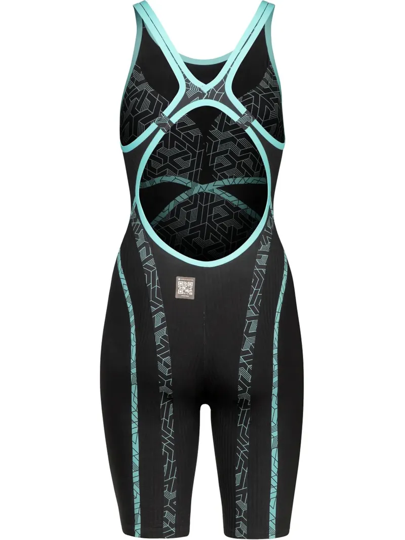 Arena Women's Powerskin Primo SL Openback Kneesuit Black/Teal-1