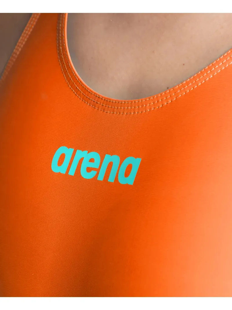 Arena Women's Powerskin ST Next Open Back Limited Edition Orange Teal-3