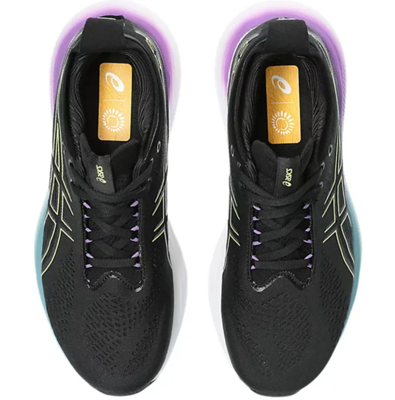 black and gold asics running shoes
