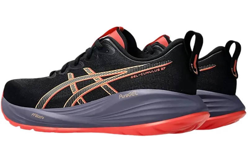 Asics Men's Gel-Cumulus 27 Black/Coral Ref-2