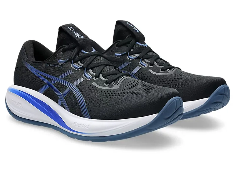 Asics Men's GEL-Cumulus 28 Black/Neon Blue-2