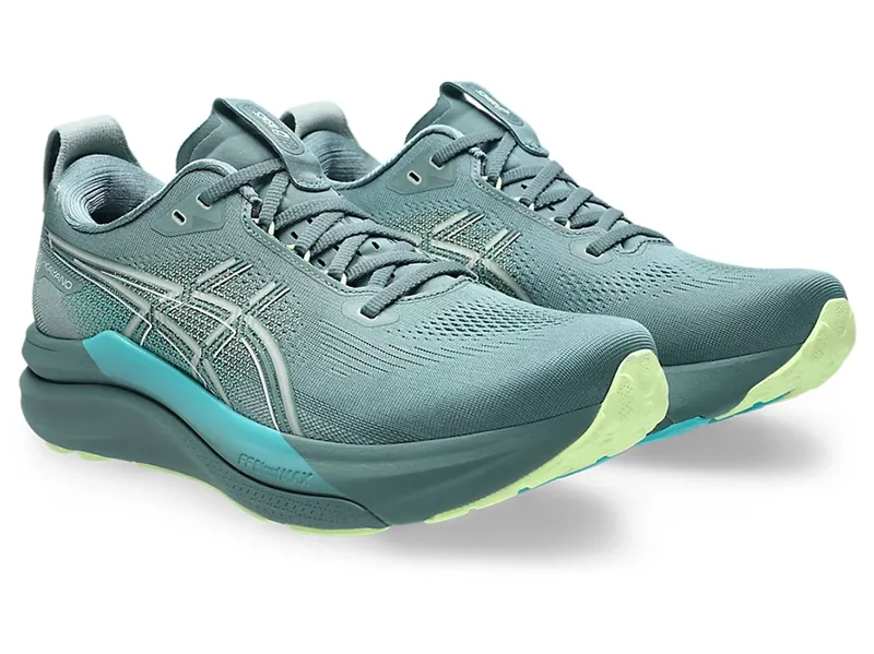 Asics Men's GEL-Kayano 33 Foggy Teal/Illuminate Yellow-2