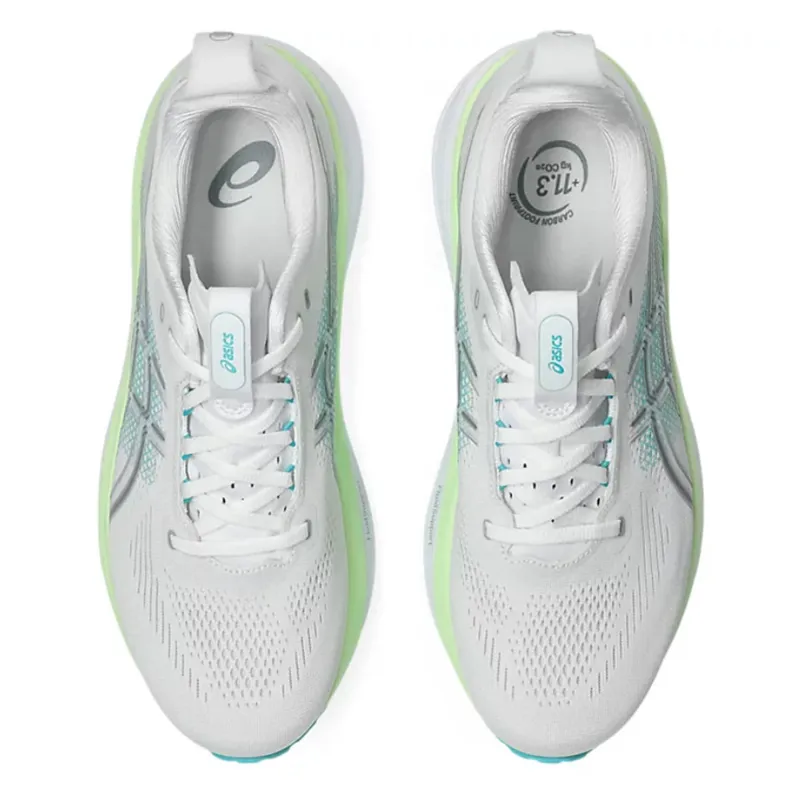 Asics Men's GEL-Kayano 33 White/Energy Aqua-5
