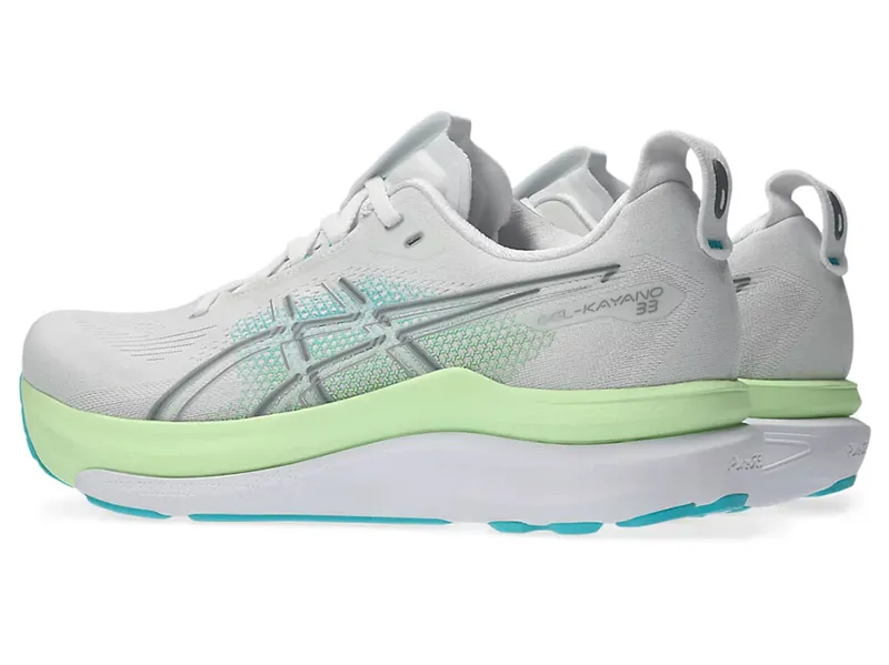 Asics Men's GEL-Kayano 33 White/Energy Aqua-3