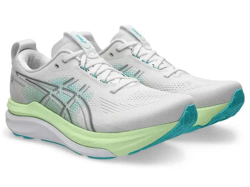 Asics Men's GEL-Kayano 33 White/Energy Aqua-2