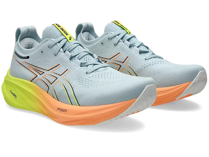 Asics Men's GEL-Nimbus 26 Paris Cool Grey/Safety Yellow-2