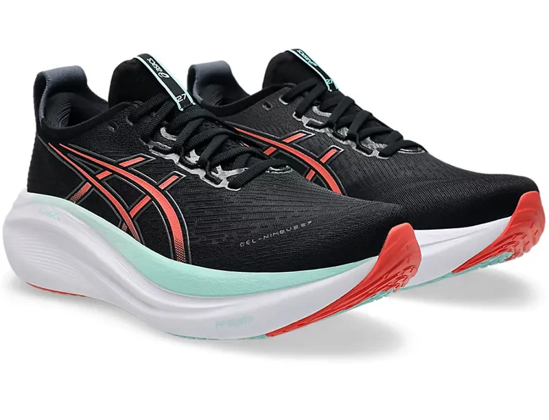 Asics Men's GEL-Nimbus 27 Black/Coral Reef-2