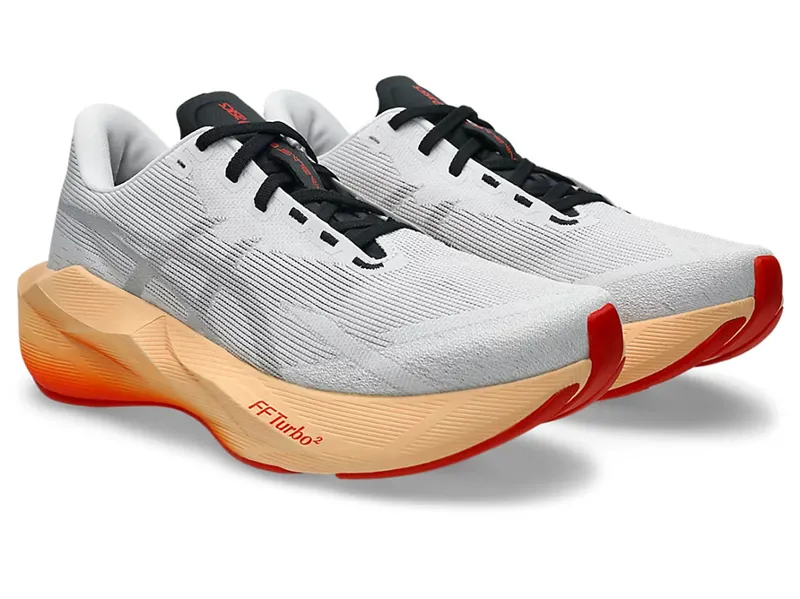 Asics Men's Novablast 6 White/Orange Glow-2