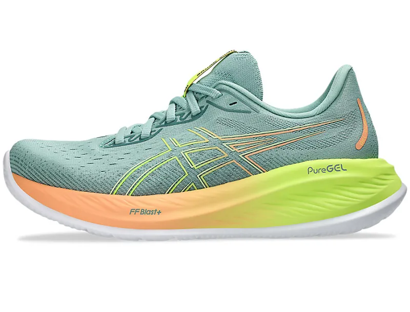 Asics Women's GEL-Cumulus 26 Paris Light Celadon/Safety Yellow-7